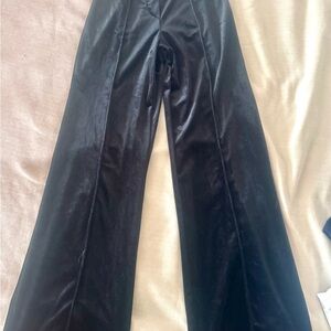 Fashion Nova Black Velvet Boot Cut Pants